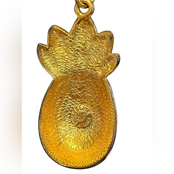 Celine Gold-Plated Pineapple Pendant Toggle Necklace Or Belt - Picture 10 of 12